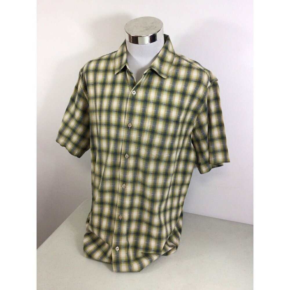Horny Toad Plaid Shirt Button Front Mens XL